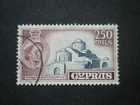 Cyprus QEII 1955 250m deep grey-blue & brown SG185 FU