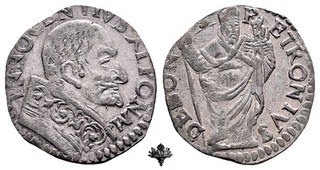 PONTIFICAL STATE Bologna Muraiola 2 Bolognini UNC Pope Innocent XI (1676 1689)