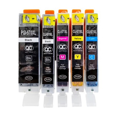 Lebensmittelpatronen Set  für Canon-Drucker CLI-571-CMYK / PGI-570B
