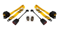 3 Point Yellow Seat Belts Pair for Porsche 911 912 914 356