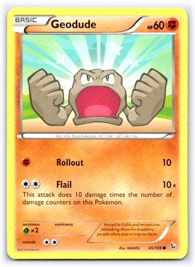 Geodude 45/106 ~ English Near Mint