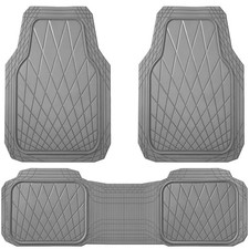 Heavy Duty Rubber Car Floor Mats, Deep Dish All Weather Car Mats Full All Gray
