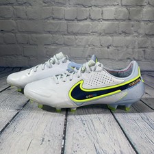 Nike Tiempo Legend 9 Elite FG Soccer Cleats Gray Blue CZ8482-054 Mens Sz 6.5