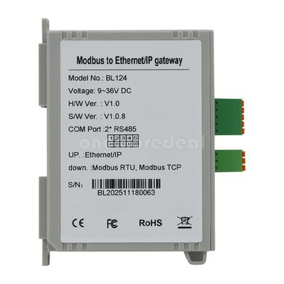 Industrial IoT Gateway Modbus RTU/TCP to Ethernet/IP Protocol Converter