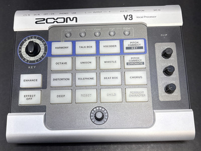 Zoom V3 Portable Desktop Multi-Effect Vocal Processor Audio Interface 16 Effects