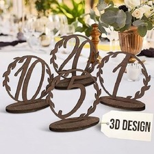 Wedding Table Numbers 1-20, Rustic Table Numbers for Wedding Reception, Wood Tab