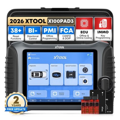 2026 XTOOL X100PAD3 V2.0 Key Fob Programmer Diagnostic Tool Coding OBD2 Scanner