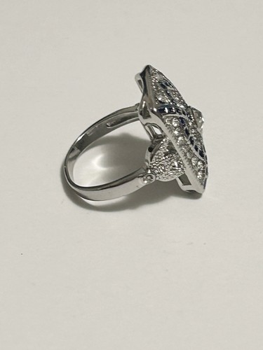 Art Deco Vintage Ring europäischer viktorianischer Stil (Größe: 9) neu ohne Etikett - Bild 2 von 6