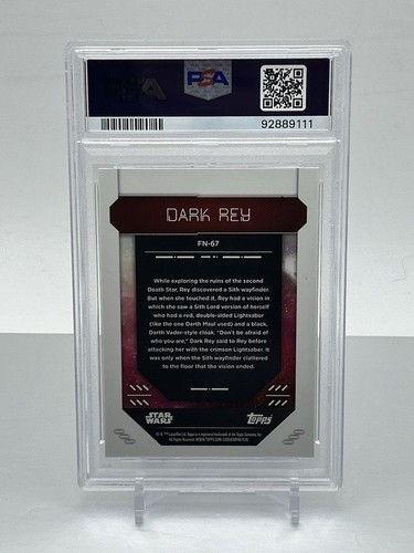 2023 Topps Star Wars Finest FN67 Dark Rey Red Refractor 4/5 PSA 9 Mint - Picture 2 of 2