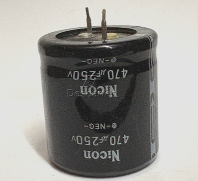 1pcs - NICON 470uF 250V NEG Snap-In Capacitor - LP(Q) Vent