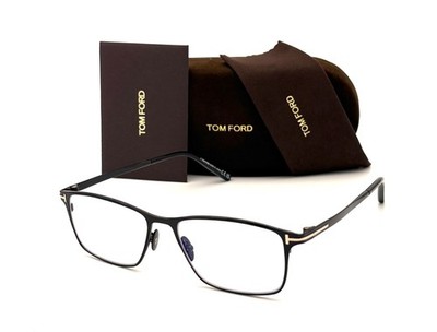 Tom Ford Women Eyeglasses Black Blue Block Square FT5939-B 001 NEW AUTHENTIC Tom Ford FT 5939-B BLUE BLOCK Shiny Black (001) Eyeglasses  main image 3
