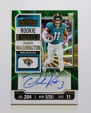 2023 Panini Contenders - Rookie Ticket Parker Washington #146 Green Laser (AU)