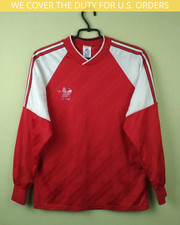 Adidas jersey shirt  Retro Vintage Long Sleeve football soccer Size 38-40