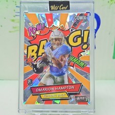 OMARION HAMPTON 2025 WILD CARD COMIX ROOKIE GOLD ORANGE RC 1/12 Q5038