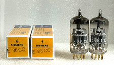 1 pair NOS tubes E88CC 6922 Siemens Halske CCa gray plates matched pair