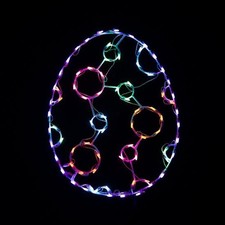 Easter Egg Outdoor Decoration Wireframe LED Lighted Holiday Display Multi 30"