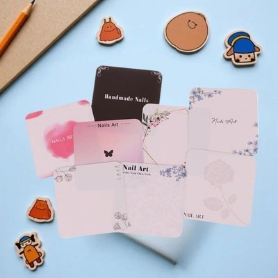 20 Sheets Nail Art Storage Card Paper Manicure Accessory Fake Nail Display Board