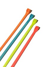 100 Pack Assorted Fluorescent Locking Cable Ties Strong Durable Nylon 66