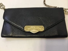 Pebble Leather Wallet/ Purse With Chain