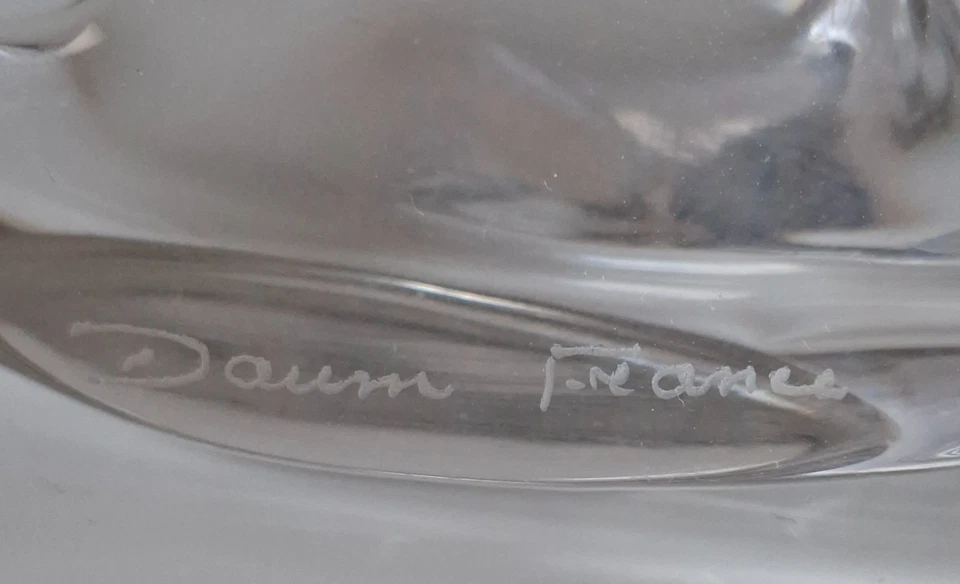 Vintage DAUM FRANCE signed Crystal Glass Angel Fish - image 2 of 4