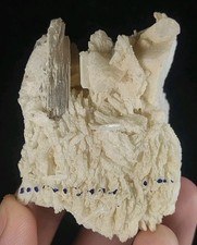 155 gm Rare Earth Mineral Hambergite Crystals With Topaz & Mica On Albite 