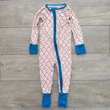 Little Sleepies Zippy Rainbow print bamboo viscose Sz 12-18 Months Soft
