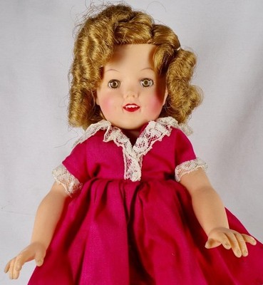 shirley temple doll red dress Ideal Shirley Temple Doll ST-12 Vinyl Red Dress Nice Curls 1950s