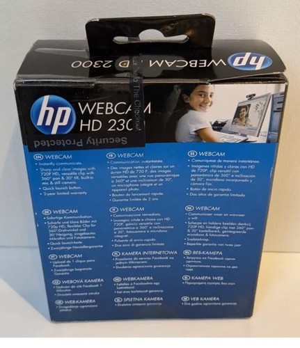Webcam HP 2300 (A5F64AA) HD vidéo 720p micro intégré pas cher neuve support réglable - Photo 3/5