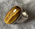 Sterling Silver 925 Vintage Tiger's Eye Ring Size 6