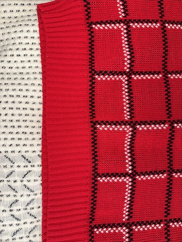 Vintage Brandon Pullover Wisconsin Badgers Herren Medium rot Strick Bucky USA - Bild 6 von 12