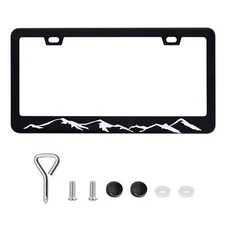 For Subaru Accessories Mountains Raised Car License Plate Frame Rustproof  Cover