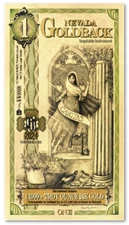 Nevada 1 Goldbacks Gold Polymer Notes 1/1000th Troy Oz 24KT .9999 Goldback Unc