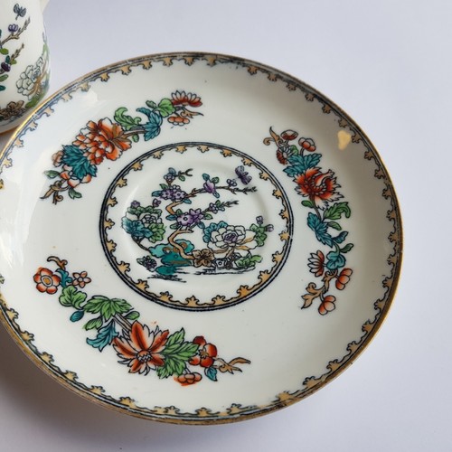Copeland Spode Antique Ceramic Tea and Cup Saucer Oriental Rose c1900 England - Picture 8 of 13
