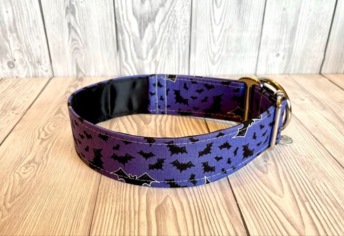 2" Batty Fishtail Martingale Dog Collar Handmade Greyhound, Whippet, Lurcher - Picture 5 of 8