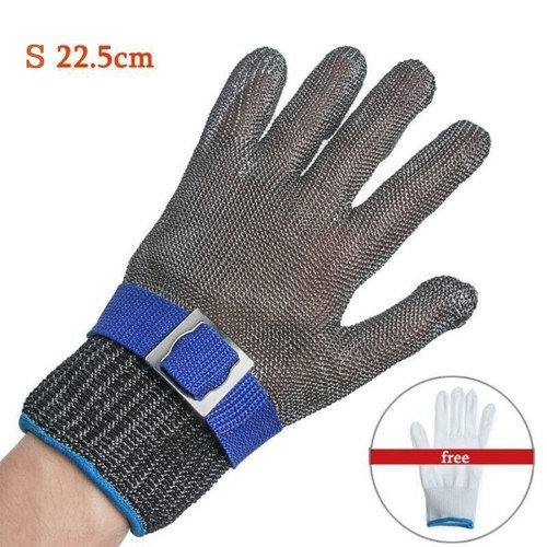 1PZ Guanto Antitaglio Resistente alle Pugnale Rete Acciaio Inox Guanti di Sicurezza Macellaio UK - Foto 23 di 23
