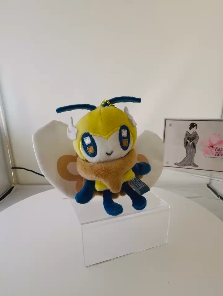Pokemon Ribombee Plush Doll Mascot AMAIKAORI Keychain Sweet Scent