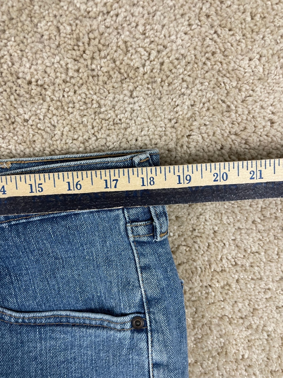 Wrangler Advance Comfort Denim Jeans Men's 36x30 Relaxed Fit Straight Leg Blue