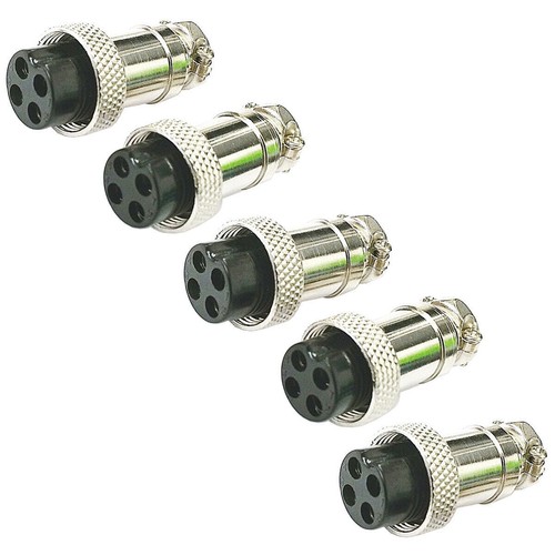 5 Stück 4 Pin Rund Mikrofon Stecker für Kenwood Icom Yaesu Alinco - Bild 1 von 3