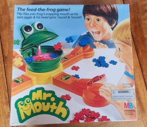 VTG 1999 Mr. Mouth Feed The Frog Game Milton Bradley Hasbro Tomy Complete Works