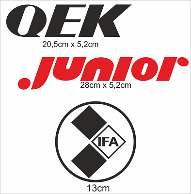 1 QEK Junior 50cm Sondergröße  Wohnwagen IFA mobile DDR IFA Aufkleber Oldtimer  