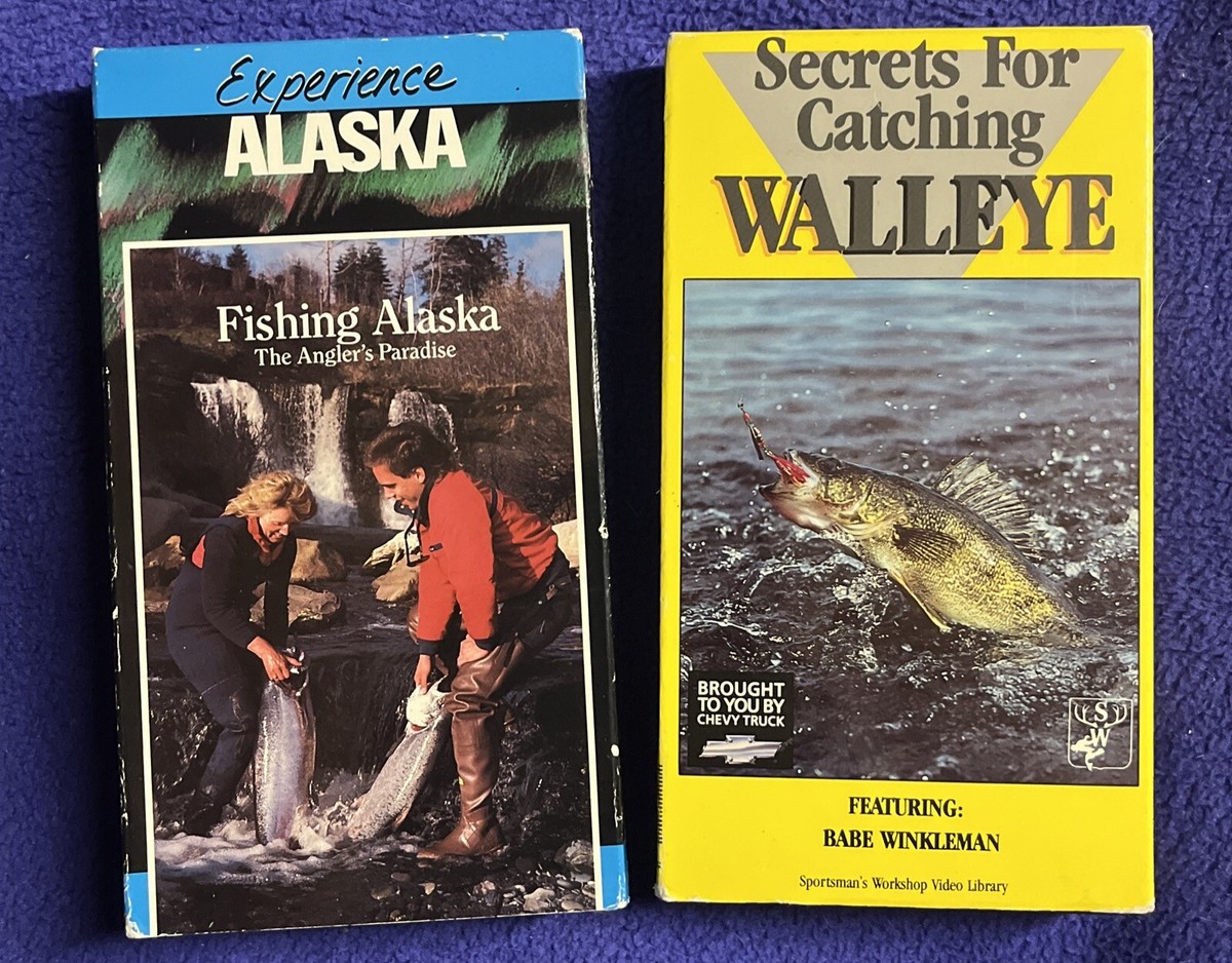 Fishing VHS Lot (2) Secrets For Catching Walleye & Fishing Alaska