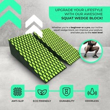 Squat Wedge Block for Heel Elevated Squat, Weightlifting Calf Stretcher, Yoga