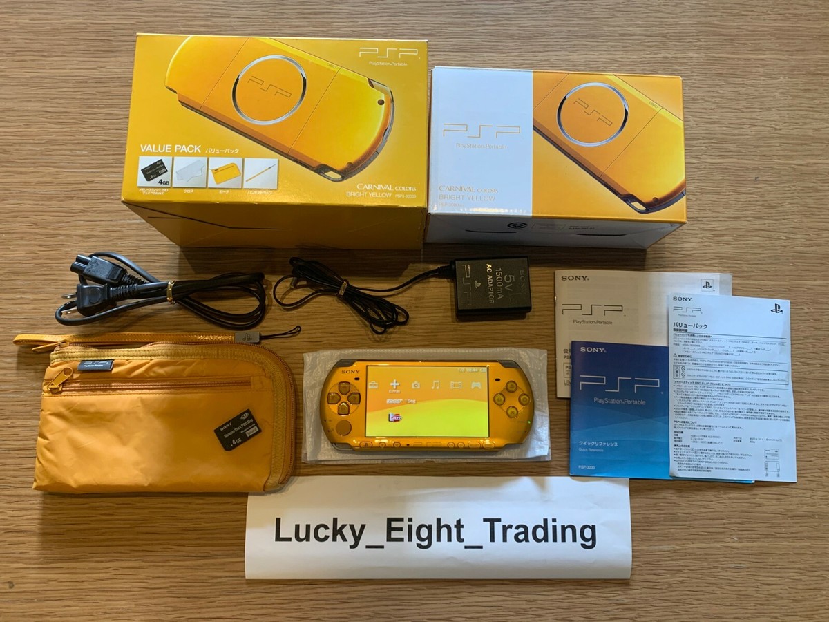 PSP 3000 Bright Yellow PSPJ 30003 Value Pack Console Charger
