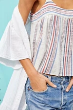 NWT Xirena $158 Zoe Top in Peace Stripe; S