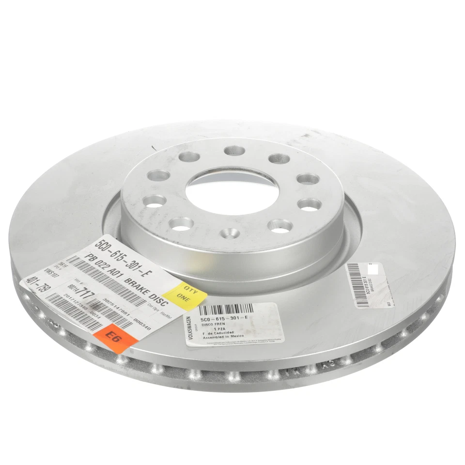 Rotor de freno de disco Volkswagen Beetle GTI Jetta 5C0-615-301-E OEM 2012-2023 NUEVO Foto 2 de 4