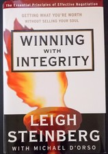 Leigh Steinberg SIGNED Winning With Integrity  O.U. Basketball Coach Billy Tubbs