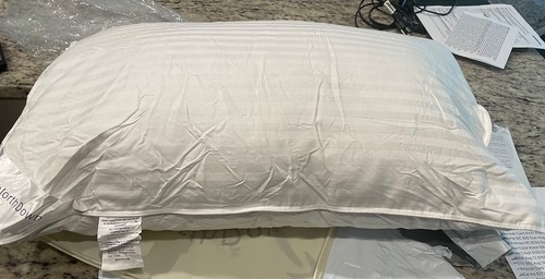 Standard Goose Down Feather Hotel Collection Bed Pillows Sleeping Pillow Back US - Picture 7 of 8