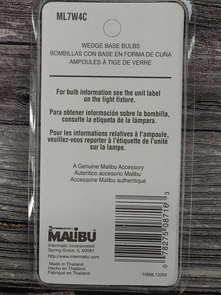 7 WATT 12v  LOW VOLTAGE T5 WEDGE BULBS MALIBU-INTERMATIC REPLACEMENTS (12) Bulbs - Image 3 of 3