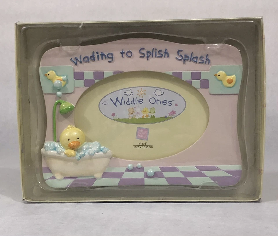 Marco de fotos Widdle Ones vadeando para spling Splash 4x6 Russ bebé baño patos patos Foto 3 de 4