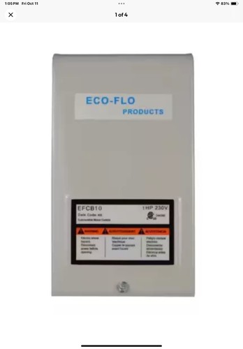 ECOFLO EFCB7 Control Box for 4-inch Submersible Well Pump, 3/4HP, 3W